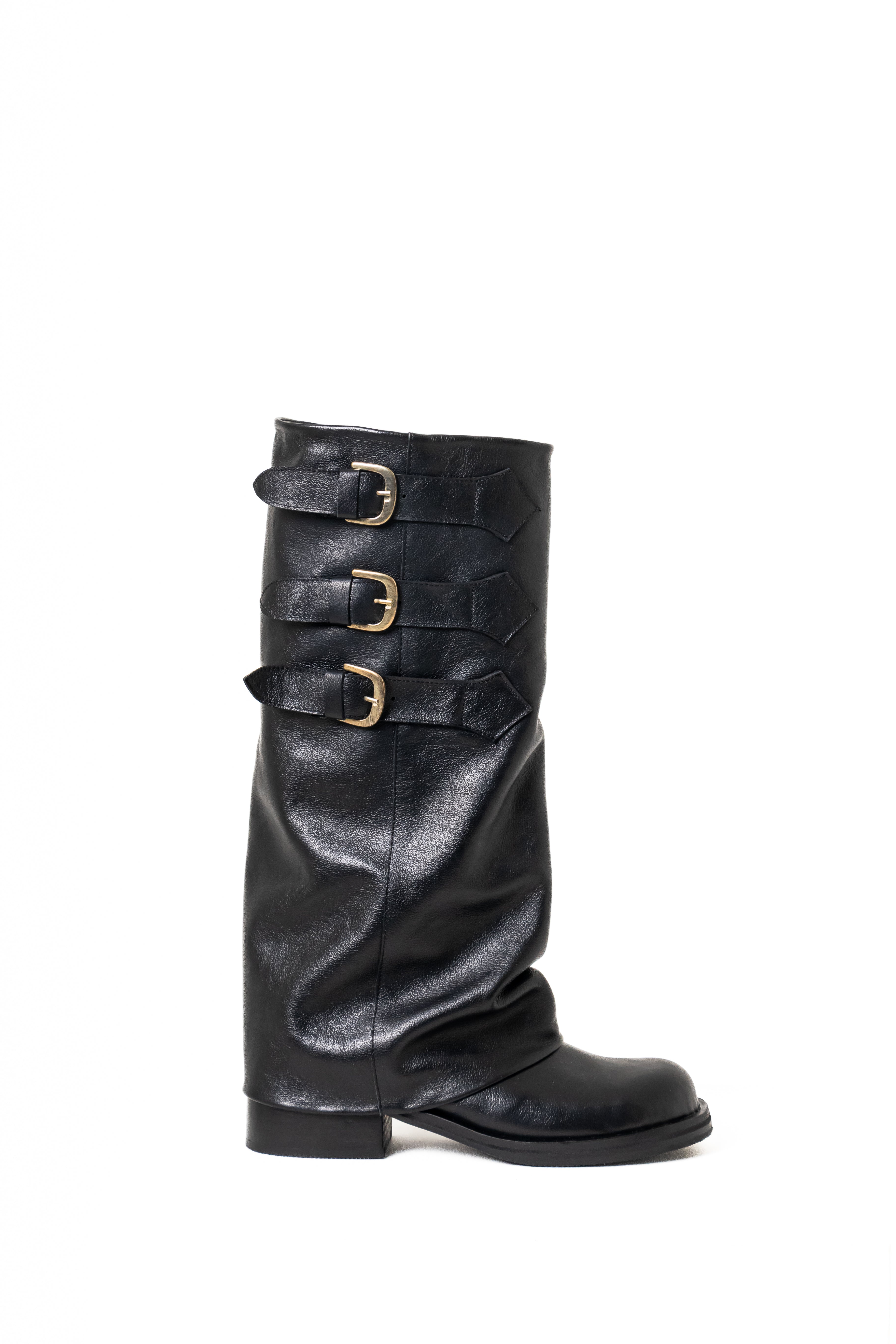 Botas Bronx Negra Cuero