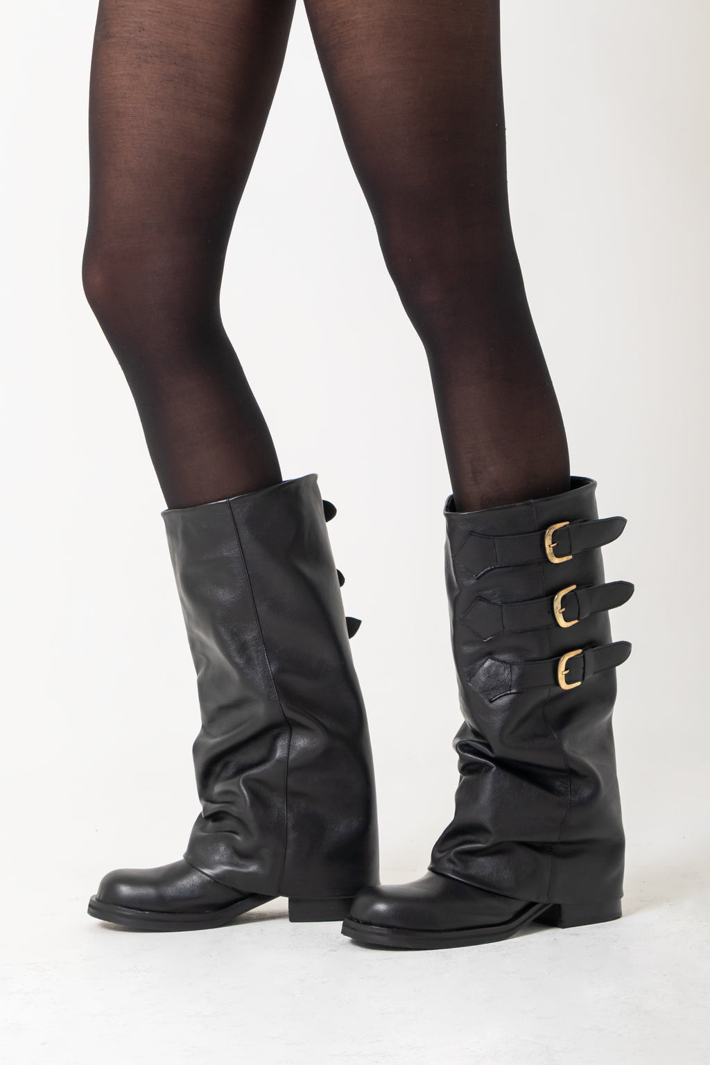Botas Bronx Negra Cuero