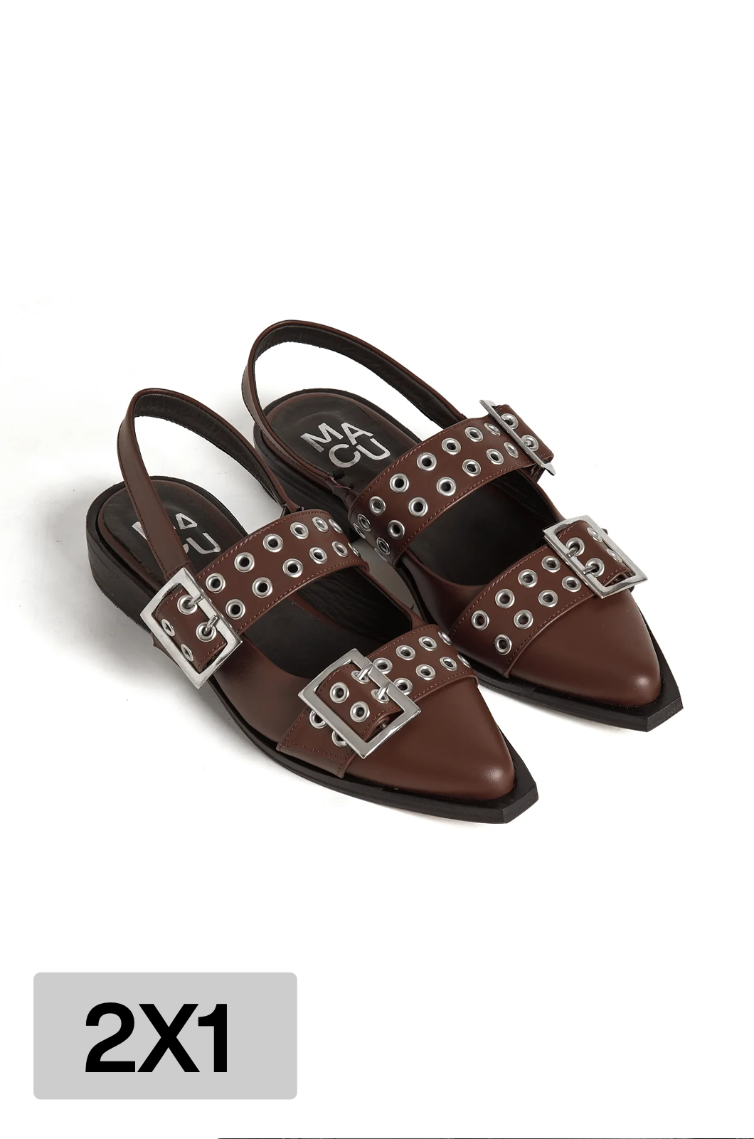 Chatas Valencia Chocolate Cuero (2x1)