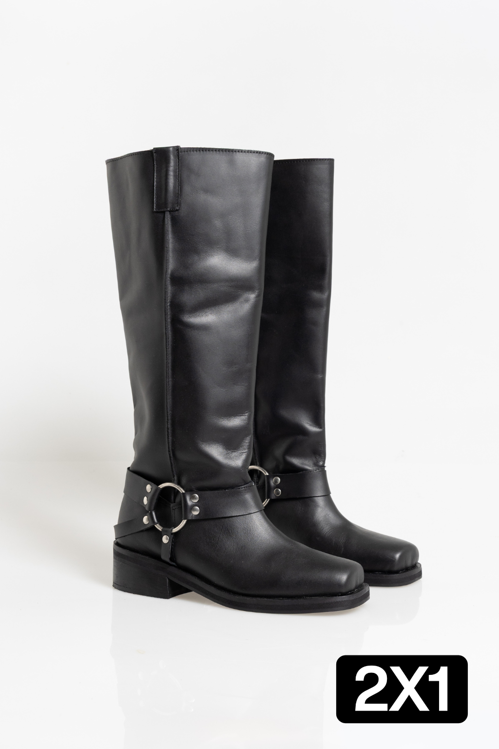 Botas Agoura Negras Cuero (2x1)