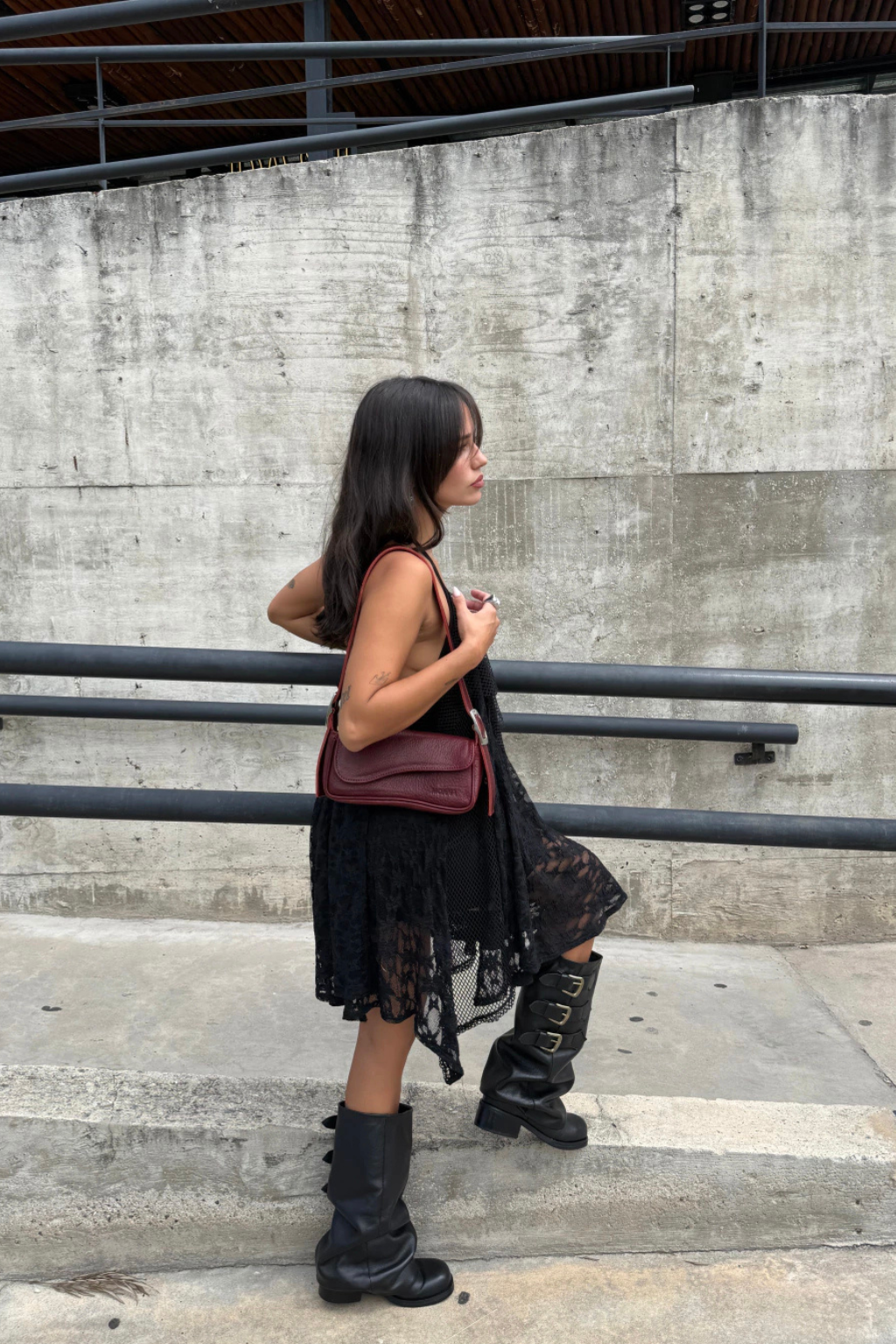 Botas Bronx Negra Cuero