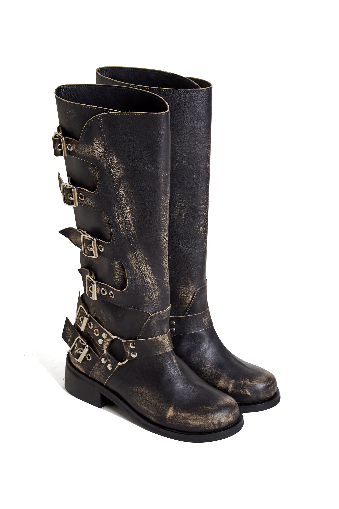 Botas Tati Negras Cuero