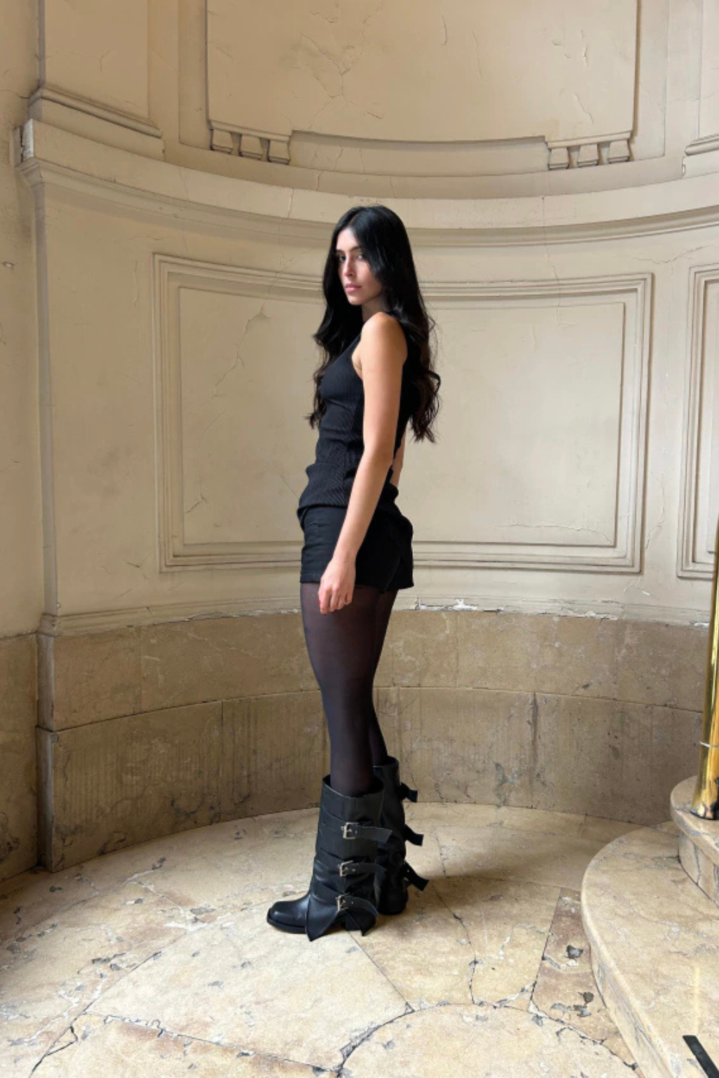 Botas New York Negras Cuero