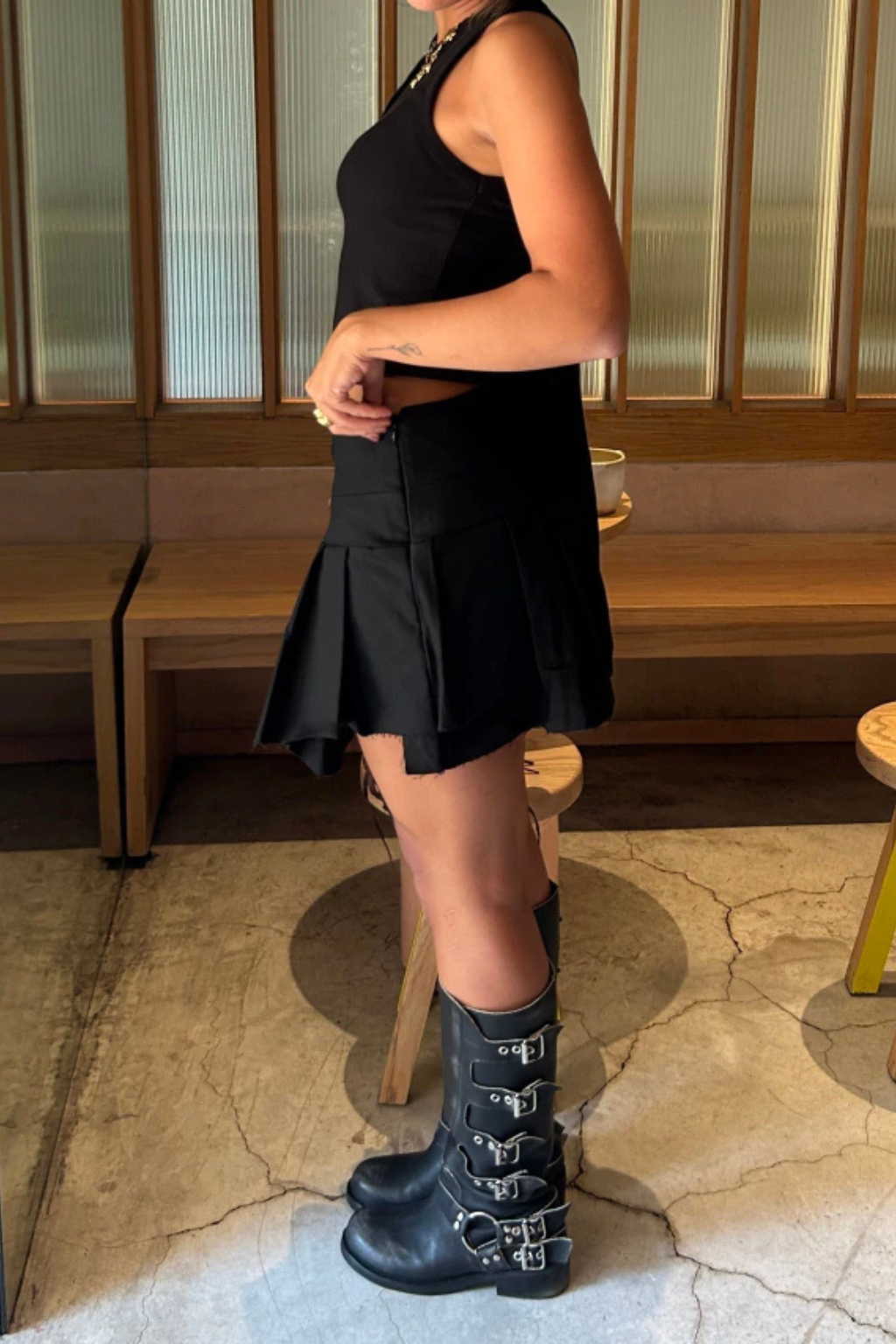 Botas Tati Negras Cuero