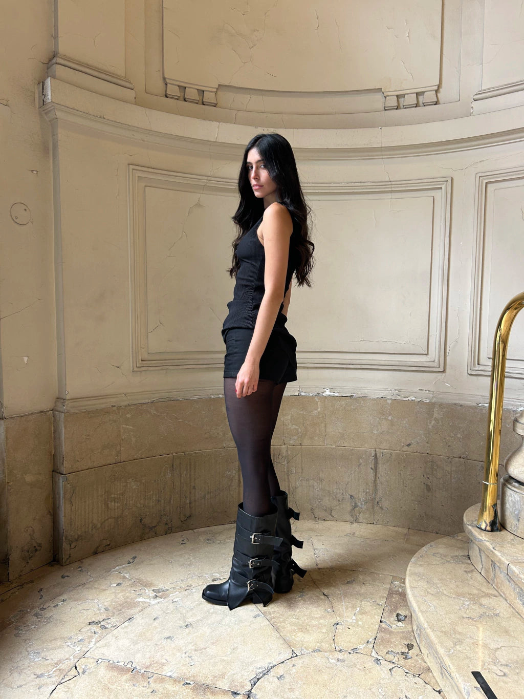 Botas New York Negras Cuero