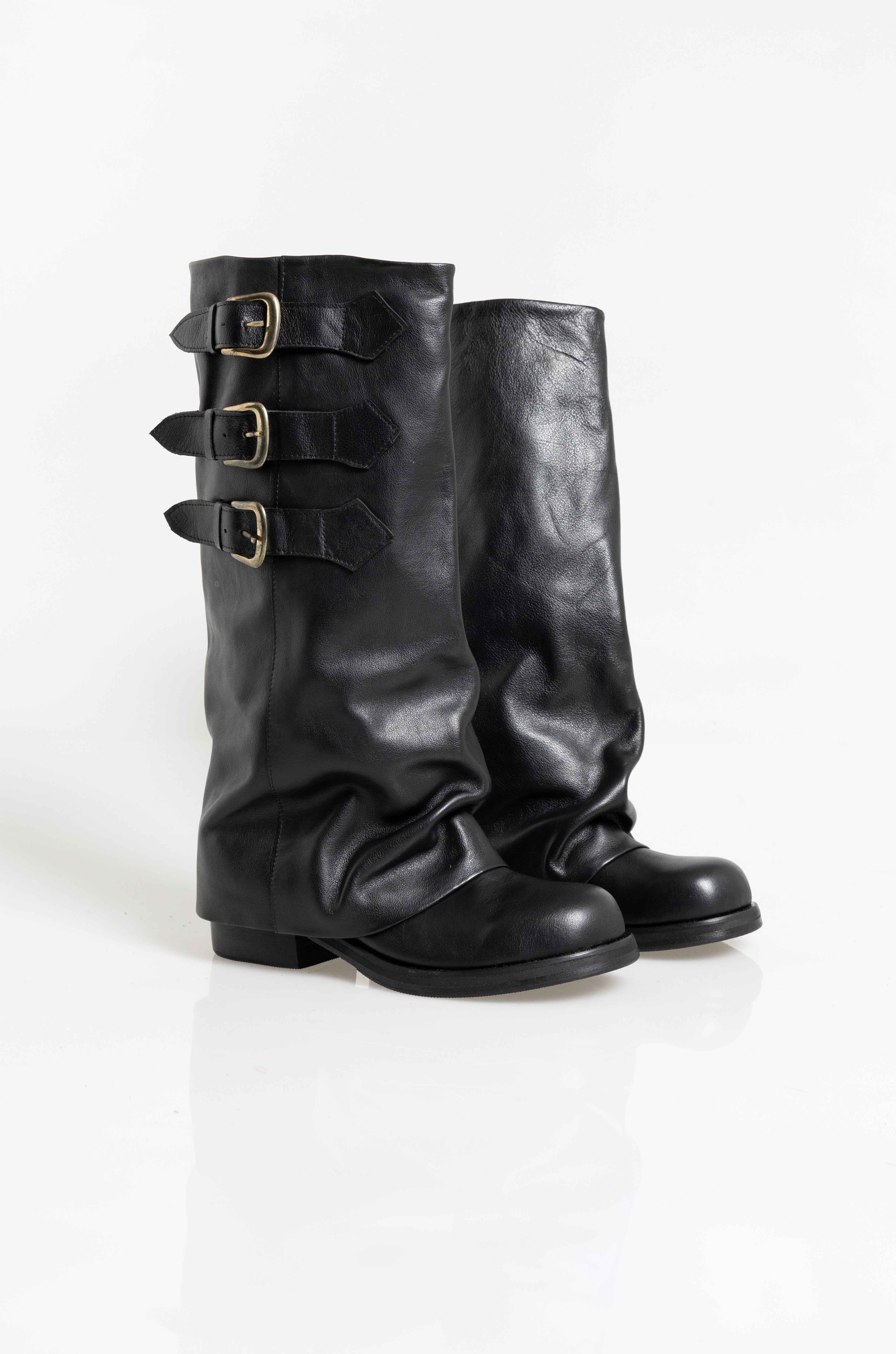 Botas Bronx Negra Cuero