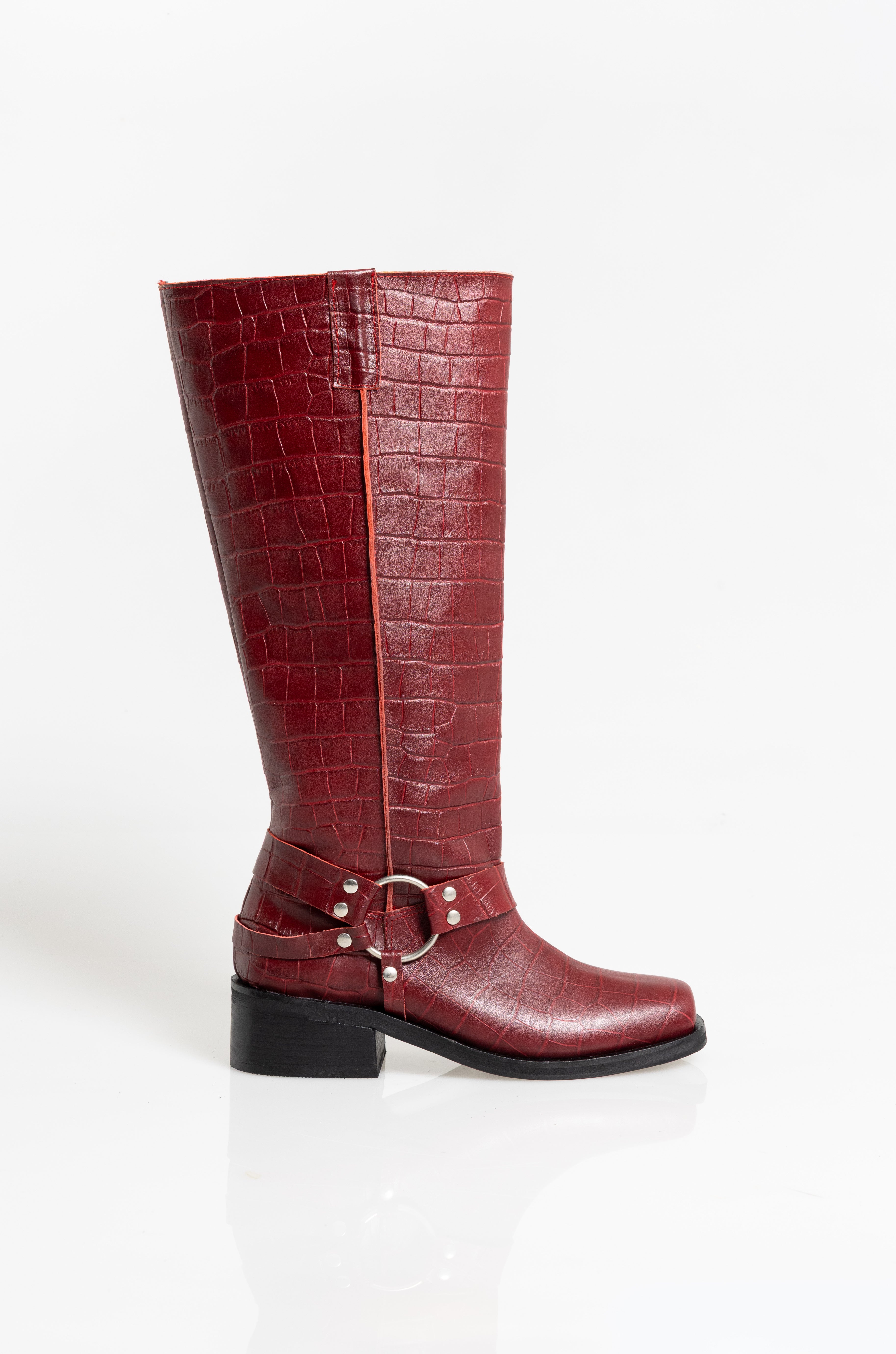 Botas Agoura Rojas Cuero