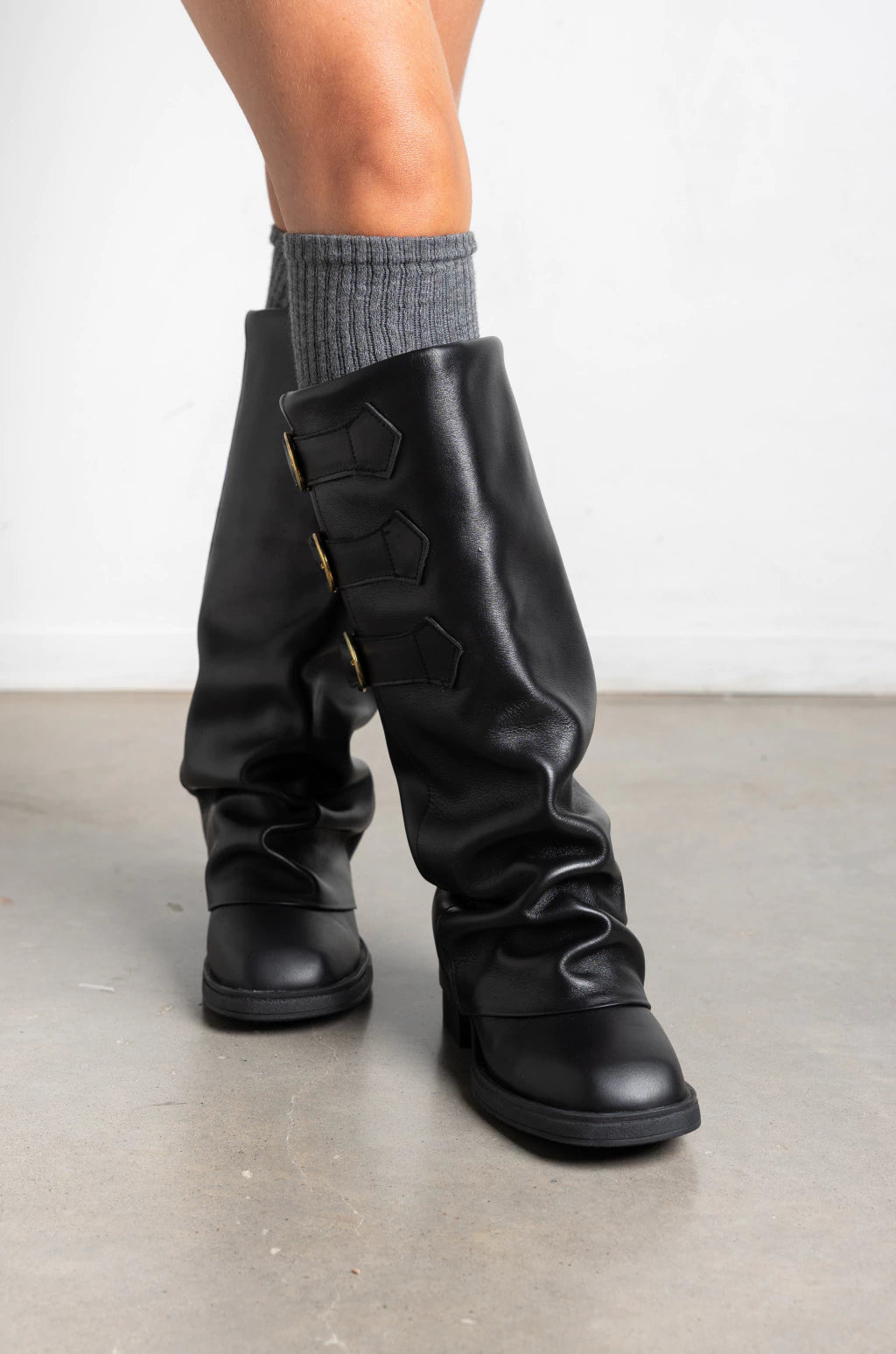 Botas Bronx Negra Cuero