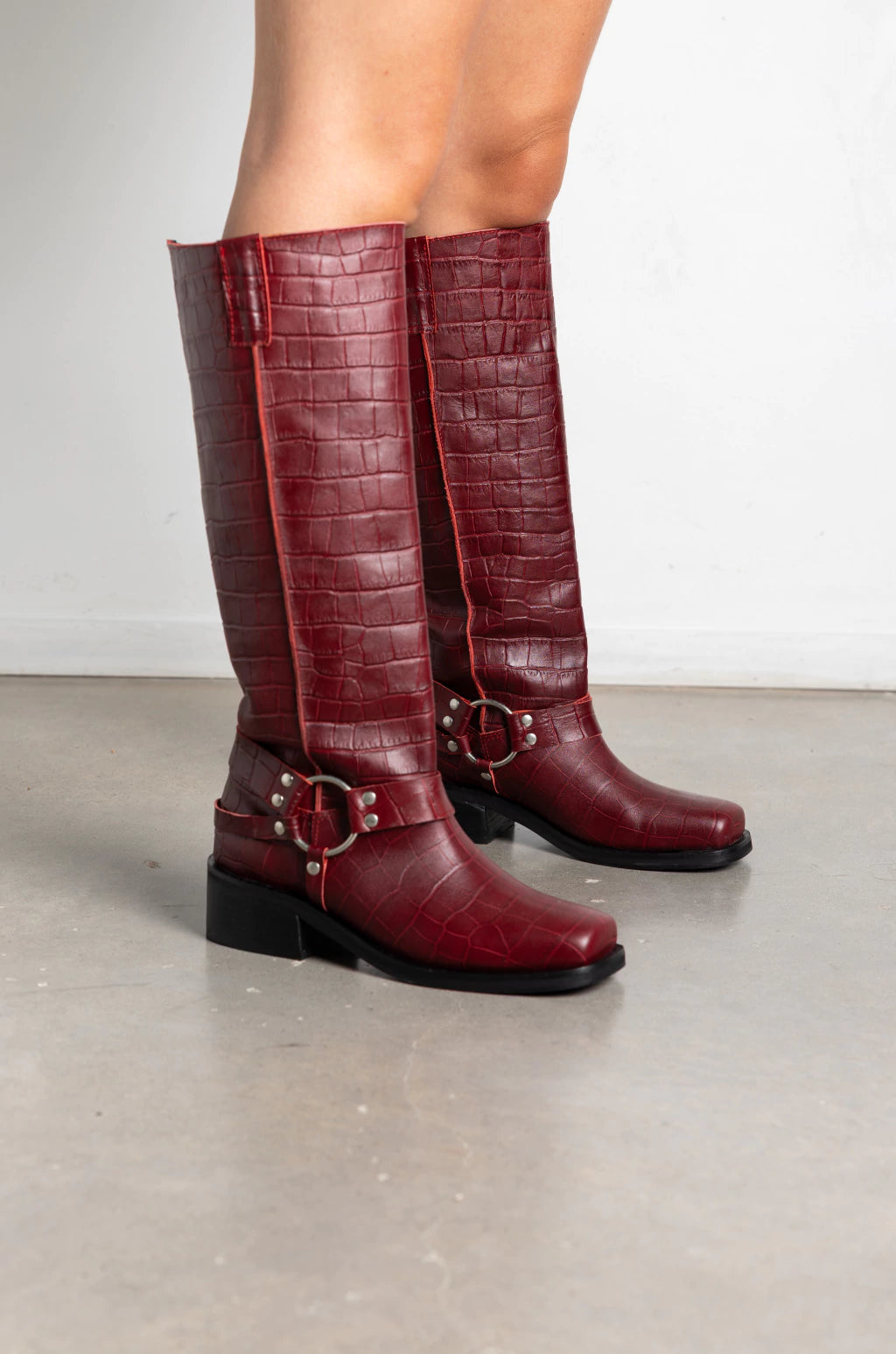 Botas Agoura Rojas Cuero