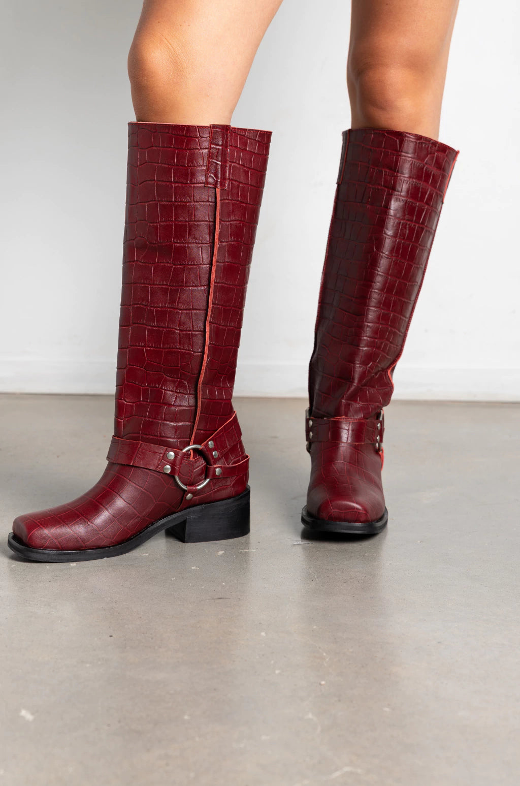 Botas Agoura Rojas Cuero