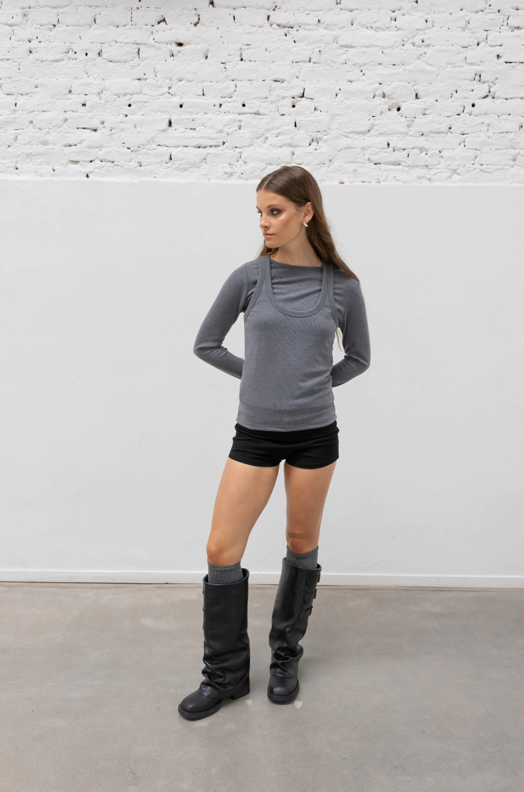 Botas Bronx Negra Cuero